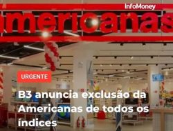Americanas é retirada da Ibovespa